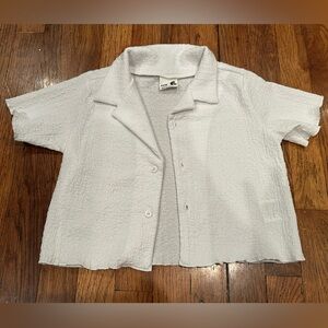 White Button Down Kids Shirt